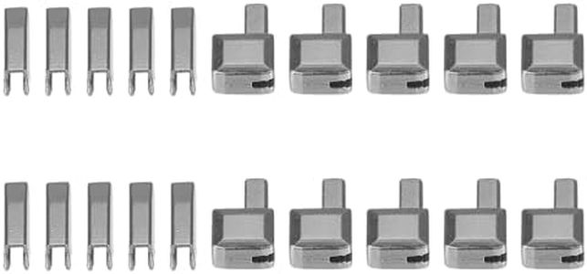 uxcell 10Sets Zipper Repair Kits, #3 Retainers Box & Insertion Pins, Metal Latch Sliders for Bags Coats Open-end Zippers Replacing, Metallic Black