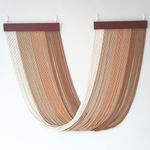 FZHLR Tie-Dye Macrame Wall Hanging Large 46"Wx36"L Dip Dye Yarn Tapestry Home Boho Wall Decor Ombre Wall Art Headboard Bedroom Living Room Apartment,Brown