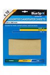 Blue Spot 19852 Assorted Sandpaper (10 Pieces)