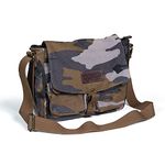 Gootium Vintage Canvas Messenger Bag Men’s Crossbody Bag, Camouflage