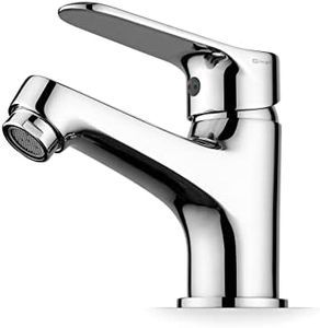Ibergrif M11059 Miscelatore Monocomando per Bagno, Rubinetto per Lavabo, Cromo, Argento