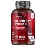 Raspberry Ketone Plus 4280mg - 180 Vegan Capsules - with Apple Cider Vinegar, Vitamin C, Caffeine & Green Tea - 3 Months Supply - Keto & Low Carb Diet-Friendly Raspberry Ketones Supplement