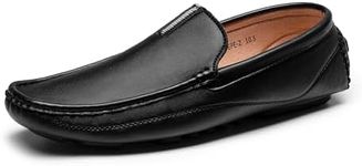 Bruno Marc Men's Black Driving Moccasins Penny Loafers Slip on Loafer Shoes Size 7.5 BM-Pepe-2