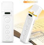 Glocusent Book Light, Reading Light with Sleep Aid & Timer, 5 Brightness & 3-Color Expertise Book Light for Reading in Bed, USB Rechargeable Lamp for Book Lovers Gifts