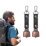 Loud Bear Bell, 2 Loud Bear Bells For Hikers, Anti-Lost Pet Bell, Dog Bell With PU Leather Strap, Noise Maker For Survival, Hiking, Biking, Fishing, Climbing