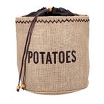 Natural Elements Potato Bag with Blackout Lining, Potato Storage Bag, Hessian, 24 x 24 cm, Brown