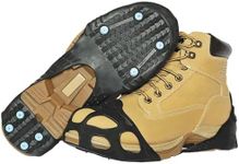 Due North All Purpose Industrial Ice Cleats for Men & Women - Traction Aids for Walking & Working on Snow/Ice - 16 Spikes