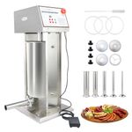 Hakka Electric Sausage Stuffer, 15L/30Lb Vertical Sausage Maker with 4 S/S Tubes, Commercial Sausage Filler for Restaurant/Hotel/Home Kitchen, Stainless Steel