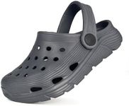 Cubufly Toddler Kids Garden Clog Boys Slip On Slide Sandals Beach Water Shoes Kid 4 Grey
