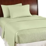 Collections Etc Bed Tite Soft Microfiber Sheet Set - Includes Flat Sheet, Fitted Sheet, and 2 Pillow Cases, Sage, King