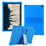 HminSen Case for Lenovo 10e Chromebook Tablet,Kids Friendly Soft Silicone Adjustable Stand Cover for Lenovo 10e Chromebook Tablet (Blue)