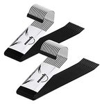 Set of 24 Ipow Heavy Duty Slacks/Trousers Hangers Open Ended hanger Easy Slide Organizers, Metal rod with a large diameter, Chrome and Black Friction