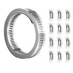 hannger Hose Clamps DIY, Pipe Clamps 1/2 inch 16.4ft 304 Stainless Steel Band Clamps Large Hose Pipe Adjustable Screw Clips + 12 Stronger Fasteners for Fuel Radiator Automotive Mechanical Plumbing