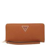 GUESS Women's Laurel Large Around, Zip Wallet, Wristlet, Clutch, Light Cognac, One Size