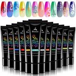 Biutee Nail stamping polish gel Pack of 12 Colors 8ML UV LED Gel Polish Special Polish Gel Printed Nail Polish Gel for nail stamping plate