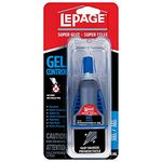 LePage Super Glue Gel Control, Clear Superglue, Cyanoacrylate Adhesive Instant Glue, Quick Dry - 4 ml Bottle, 1 Pack