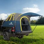 Umbrauto Truck Bed Tent with Awning: 5.5'-5.8' PU3000mm Waterproof Pickup Truck Tents, Easy Set-up for 2 Person, Fits Full Size Short Bed, Chevy, Dodge, Ford, GMC, Blue