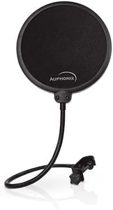 Auphonix Pop Filter for Mic - 6-inch Diameter, Dual Layered Microphone Pop Screen for Studio Recording, Podcasts and Streaming - MPF-1﻿