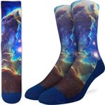 Good Luck Sock Men's Pillars of Creation Nebula Socks, Adult