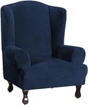 Turquoize Wing Chair Slipcover Velv