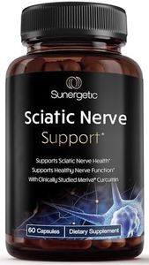 Sunergetic Premium Sciatic Nerve Support Formula - Sciatic Nerve Supplement with Benfotaimine, Alpha Lipoic Acid (ALA) & Meriva Turmeric - Supports Sciatic Nerve Health & Joint Comfort - 60 Capsules