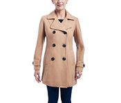 Anne Klein Women's Classic Double-Breasted Coat Pea, Camel, S