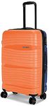 Nasher Miles Nicobar Hard-Sided Polypropylene Check-in Luggage Orange and Blue 24 inch |65cm Trolley Bag