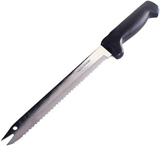 Kitchen + Home Carving Knife - 8 Surgical Stainless Steel Serrated Carving Blade and Bread Knife with Fork Tip