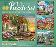 Bits and Pieces - 4-in-1 Multi-Pack - 500 Piece Jigsaw Puzzles for Adults-Each Measures 16" x 20" (46cm x 61cm)-Scenic Beauty by Artist Alan Giana
