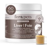 Fera Pets Liver Supplement for Dogs & Cats with Milk Thistle, Choline & Turmeric - Organic Botanicals - Enhances Liver Function, Immunity, Detoxification, & Metabolic Function - Powder - 60 Scoops