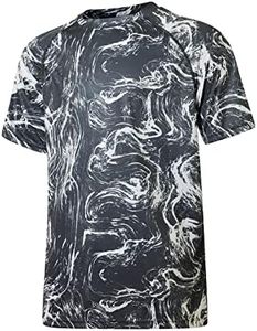 Willit Men's Rashguard Swim Shirt Short Sleeve UPF 50+ Sun Protection Shirt SPF Quick Dry Water Shirt Fog S