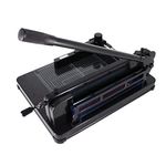 HFS(R) Heavy Duty Guillotine Paper Cutter Commercial Metal Base (A4-12''-Black)