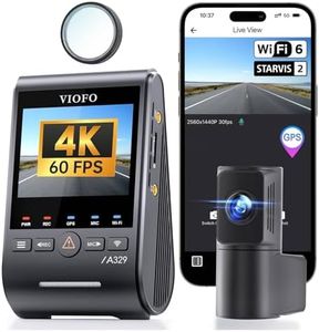 VIOFO A329S 4K 60FPS Dash Cam Front and Rear, 4K+2K Dual Dash Camera for Cars, Power Saving Parking Mode, Wi-Fi 6 App Control, Dual STARVIS 2 Sensors, Supports up to 4TB SSD or 512GB microSD Card