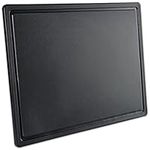 Thirteen Chefs Plastic Cutting Board with Juice Groove - Extra Large Cutting Board for Meat, Grilling, BBQ, Smoking, Fruit, and More - 30" x 18" x 0.5" - Black