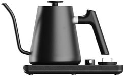 Lafeeca DJ Electric Gooseneck Kettle - Pour Over Coffee & Tea - Turntable Design - Water Boiler - Quick Heating & Temperature Control - Black