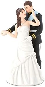 WEDDINGSTAR Prince and Princess Couple Porcelain Figurine Cake Topper, 2.63 x 2.5 x 5.38