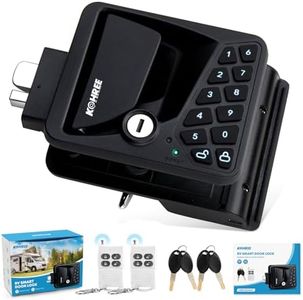 Kohree RV Door Lock Keyless Entry, RV Door Locks Replacement with Keypad and Remote, 100% Metal Camper Travel Trailer Door Lock, Secure Camper Latch Replacement RV Door Latch Handle