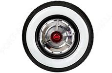 16 inch Rims 3 inch Wide White Wall Portawalls Topper Rubber Tire Ring Set of 4 Pcs.