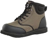 Duck and Fish Men's Sticky Rubber Sole Wading Shoe, Mens, Olive, 14 US