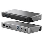 ALOGIC Dual 4K Display Universal Docking Station DX2 with 65W Laptop Charging for Mac and Windows, Dual Display 2x4K@60Hz DisplayPort,1x USB-C 10G (with Fast Charging),3x USB-A 5G, Audio,Gigabit Ethernet