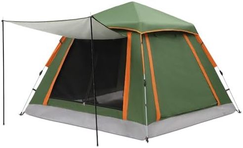 Aptliton Pop Up Tent Automatic, Camping Tent Waterproof Glow-in-the-Dark Pegs, Bug Netting & Convertible Door for Shade/Rain Protection Large 3-4 Person(200x200cm)