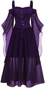 TWGONE Halloween Dress for Women - Sally Renaissance Maid Cosplay Plus Size Medieval/Renaissance Costume Adult Ren Faire Clothes