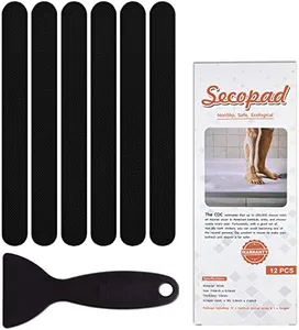 Secopad Anti Slip Shower Stickers, Safety Bathtub Strips Adhesive Decals with Premium Scraper for Bath Tub Shower Stairs Ladders Boats