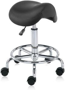 DR.LOMILOMI Ergonomic Saddle Stool Adjustable Pneumatic Swivel Rolling Saddle Seat Stool with Wheels for Medical Hygienic SPA Massage Salon Home and Office 506 Haku