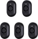 5 Pack WD60 Water Leak Detectors for Home, 100dB Water Sensor Alarm for Basement, Leakage Detection Device for Pipe/Drain/Under Sink Drip, Floor Flood in Bathroom/Kitchen/Toilet/Laundry Room, Black