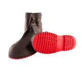 Tingley Workbrutes G2 - PVC Overshoe - 10" Ht. - Black Upper - Red Sole - Cleated Outsole