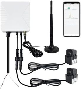 WiFi Energy Monitor with 2 * 120A Clamps, Real-Time Electricity Tracking, Smart Home Power Management,WiFi Meter Solar/Net Metering, Home Energy Automation and Control