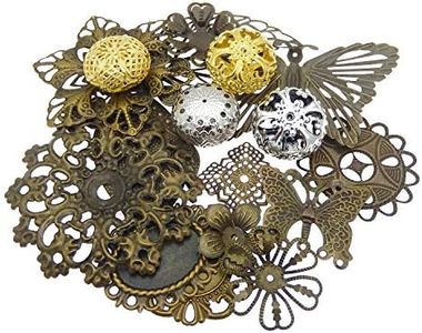 JulieWang Wholesale 100 piece/pack Anchor Charm Mixed Metal Silver Bronze Tone Rudder Fashion Necklace Bracelet Pendants Jewelry Crafts Jewelry Making Findings 4-70 mm