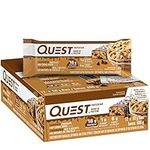 Quest Nutrition Dipped Chocolate Chip Cookie Dough Protein Bar, High Protein, High Fibre, Low Sugar, Low Carb, Keto Friendly, 21g Protein, 1g Sugar, 12ct