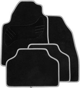 DBS - Tapis de Voiture - Universel - Antidérapant - 4 Pièces : Avant + Arrière - Tapis de Sol Automobile - Haute Qualité - Blanc